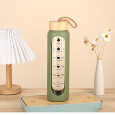 Trinkflasche 1L Glas mit