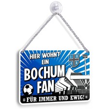 Blechschild bochum fan 18x12cm - fan,
