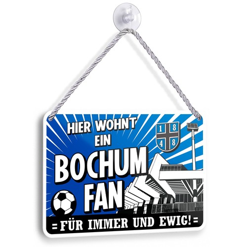 Blechschild bochum fan 18x12cm - fan,
