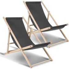 Liegestuhl Holz Klappbar 2er