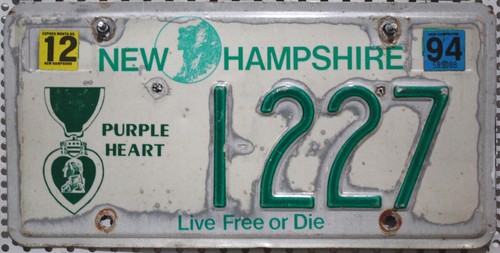 New hampshire nummernschild - new,