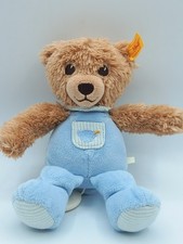 Steiff Spieluhr Schlaf gut Bär Knopf im Ohr Plüschtier Baby hellblau weich