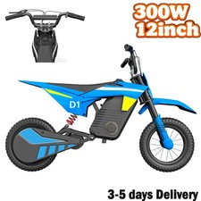 12" Kinder Crossbike Elektro Kindermotorrad 300W Pocketbike Motorra 25km/h Blue