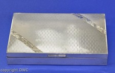 Schatulle Schachtel Zigarren Kiste in 800 er Silber mit Holz antik