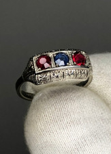 Vintage Silberring mit Steinen