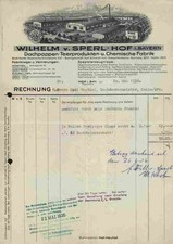 Wilhelm von Sperl Chemiefabrik 1936 Hof Oberfranken München Nürnberg Plauen Gera