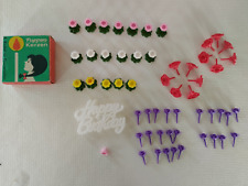 DDR; Puppenkerzen, Puppenkerzenhalter, kleine Tortenkerzen, Geburtstagskerzen