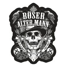 Aufkleber Böser alter Mann oldschool rockn roll geschenk geburtstag totenkopf