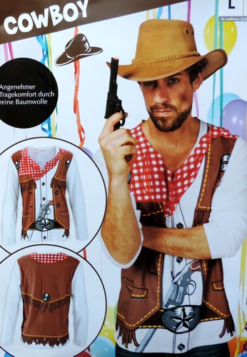 Cowboy faschingsshirt l - faschingsshirt,