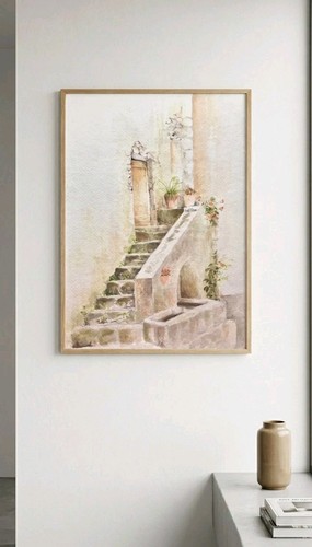 Aquarellzeichnung toskana - aquarellzeichnung, "toskana"