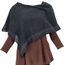 Lagenlook Poncho, bedruckter