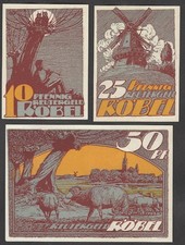 Röbel; Reutergeld von 1922; 3 Scheine komplett