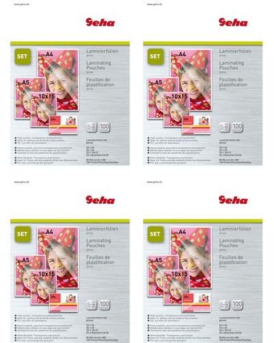 Geha set 400x laminierfolien - set,