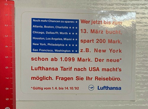 Aufkleber sticker lufthansa - aufkleber/sticker:,