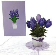 3D Grußkarte - Lila