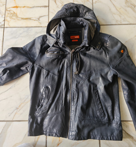 Lederjacke herren blau xl - lederjacke,