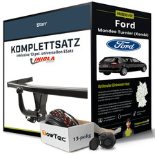 Für FORD Mondeo Turnier III Typ BWY Anhängerkupplung starr +eSatz 13pol uni. 00-