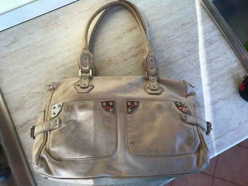 Echtleder tasche beige - echtleder,