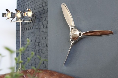 Deko wand propeller silber - wand,
