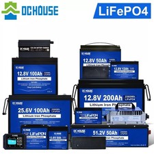 LiFePO4 Akku 12V/24V/48V 6Ah 30Ah 100Ah 200Ah Lithium Batterie BMS für RV Solar