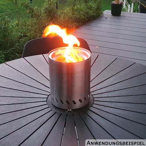 Tischfeuer edelstahl für holz - tischfeuer,