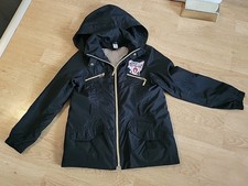 Mädchenjacke v. Zara Gr 116 mit Kapuze Schwarz  Top Zustand