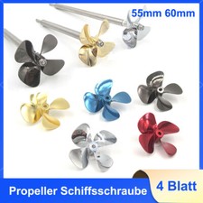 4 Blatt Zinklegierung Metall Propeller Schiffsschraube 55/60mm Für RC Boot Model