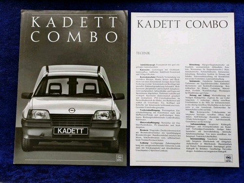 Opel kadett combo prospekt - combo,