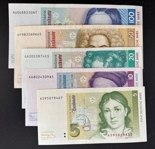 5 - 100 DM Schein von 1989 -