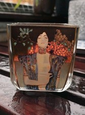 Goebel Teelicht Glas Gustav Klimt tolles Licht Gold Judith I