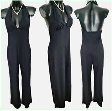 Sehr schöner schwarzer Damen Neckholder Overall Anzug Jumpsuit Hosenkleid Gr. 42