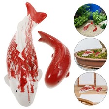  2 Pcs Lifelartige Fischdekoration Fischtank Landschaftsdekoration