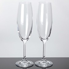 2 Sektgläser klar Glas