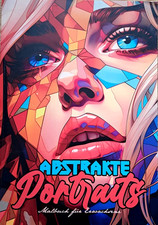 Abstract faces coloring book - faces,