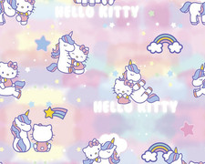 Little Johnny Hello Kitty Rosa Kawaii 100% Baumwolle Kinder Handarbeit Stoff