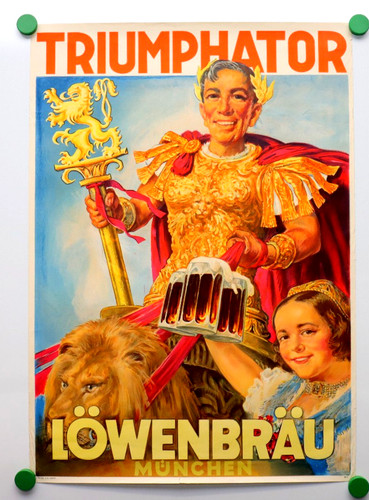 Altes plakat löwenbräu - altes,