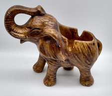 Elefant Aschenbecher Figur Porzellan handgefertigt Vintage H-14 cm