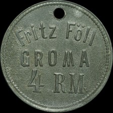 WERTMARKE: 4 RM. GROßMARKT