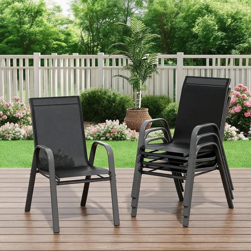Gartenstuhl 4er set - gartenstuhl, stapelbar