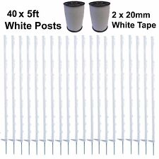 40 X WEISS 5 FUSS PFOSTEN 400m