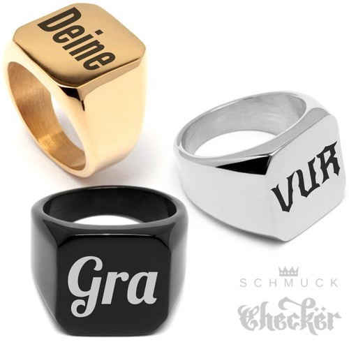 Herren ring mit gravur - gravur, silber