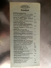 MINOX Preisblatt.-