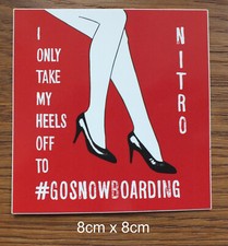 Aufkleber Sticker Nitro Snowboard Snowboarding Mountain Outdoor Ski High Heels