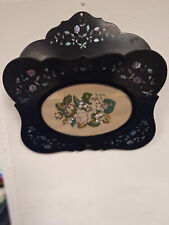 Alter Zeitungshalter um 1890 mit Perlmutt eingelegt