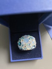 Swarovski Multi Chic Ring Cocktail Ring Gr 55 Blau Weiß