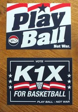  K1X Play Ball not war 2 X Sticker Aufkleber Basketball 