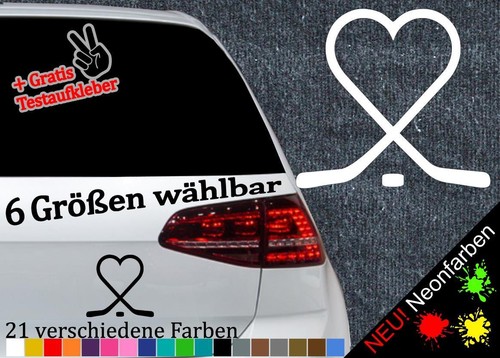 Hockey herz aufkleber - herz,