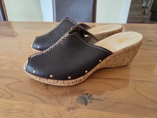 NEUE Rohde Damen  Schuhe Clogs Größe 40 Leder braun