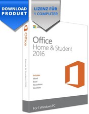 Microsoft Office 2016 Home & Student Vollversion mit Supportanspruch