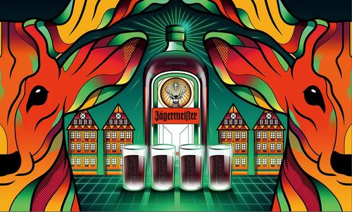 Jägermeister wand deko banner - wand,